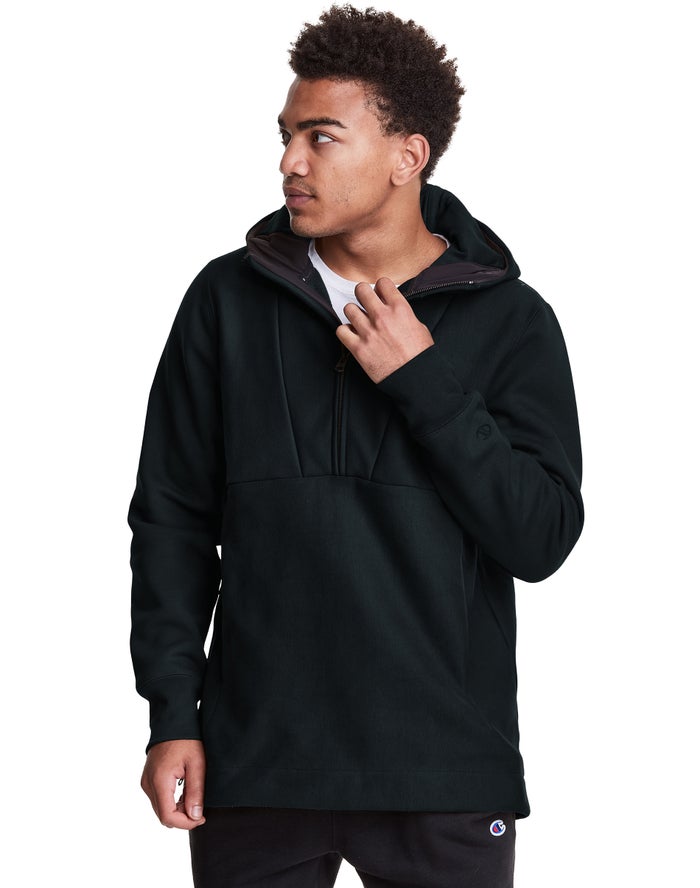 Champion Mens Hoodie NZ - Defender Series Reverse Weave® Stormshell Anorak Black ( 8360-XOGNF )